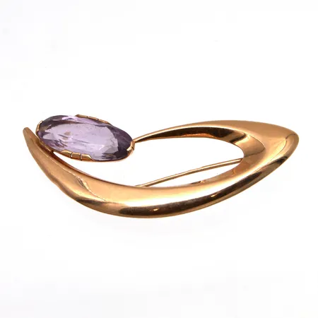 Kivirintaneula, leveys 50mm, pieniä käytön jälkiä, 585br, Paino: 3,8 g