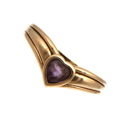 Kivisormus, kivessä kulumia, koko 17¾, 585br,  Paino: 2,4 g