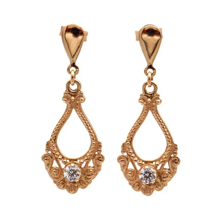 Kivikorvakorut, korkeus 29mm, tekijänleima VR, 585br, Paino: 2 g