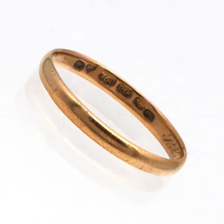 Sileä sormus, kaiverrettu, koko 18½, 750, Paino: 1,5 g