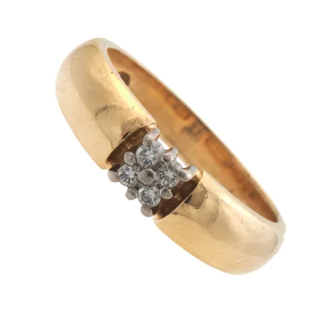 Timanttisormus 4xn.0.02ct, koko 17, 750,  Paino: 5,1 g