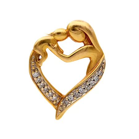 Timanttiriipus 14xn.0.005ct, korkeus 18mm, Kultajousi Oy, 585,  Paino: 1,5 g