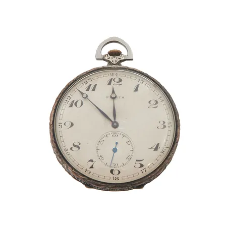 Hopeinen taskukello, Ø 49mm, 800br, Paino: 71 g