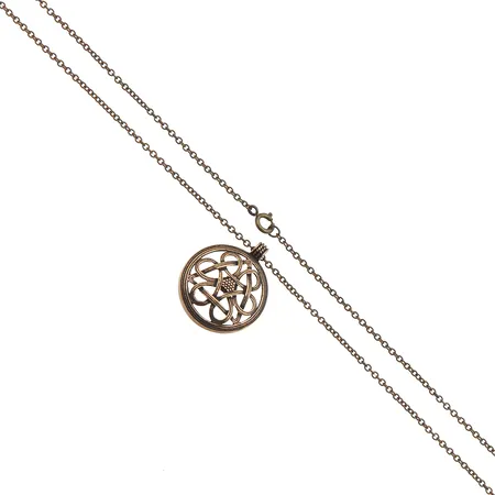 Kaulaketju ja riipus, Kalevala, Helsinki, ketjun pituus 62cm, riipuksen korkeus 33mm, pronssia