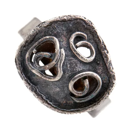 Sormus, koko muunneltavissa, Kultasepät Salovaara, vuodelta 1969, 830, Paino: 4,4 g