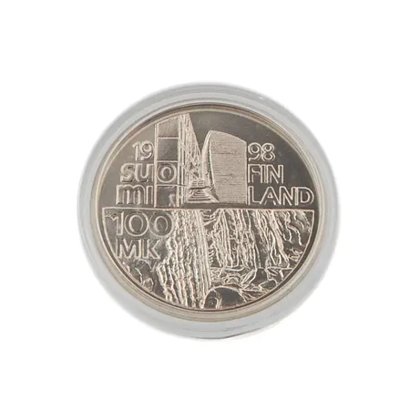 Juhlaraha, Alvar Aalto 1998, nimellisarvo 100mk, 925, Paino: 22 g