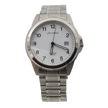 Teräsrannekello Leijona quartz, hihnan pituus 180mm, taulun Ø 38mm.