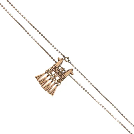 Kaulakoru Kalevala, Kaksipäinen hevonen, riipuksen korkeus 45mm, ketjun pituus 61cm, pronssia