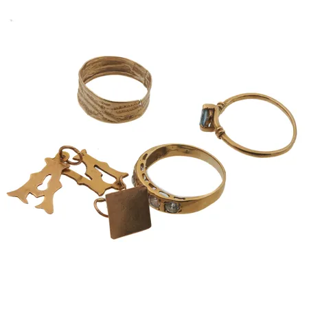 Kultakoruja osa viallisia, 750br, Paino: 6,6 g