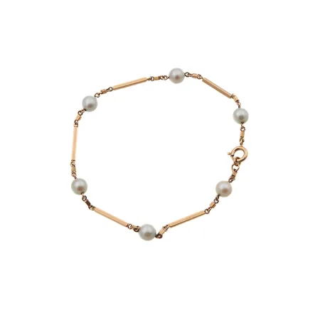 Helmiranneketju, pituus, 19mm, 585br, Paino: 5,4 g