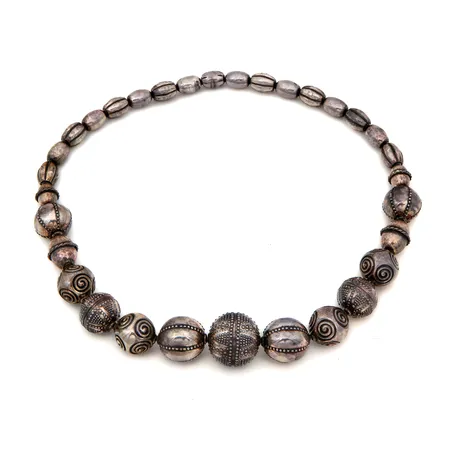 Kaulakoru, Halikon kääty, Kalevala, pituus 53,5cm, vuodelta 1974, 925, Paino: 94,7 g