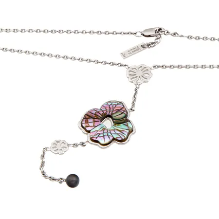 Kivikaulakoru, pituus 42-45cm, Kenzo, Mother of Pearl, 925br, Paino: 21,3 g