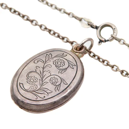 Kaulakoru, Medaljonki Lapista, Kalevala, ketjun pituus 45,5/50,5cm, 925, Paino: 13,8 g