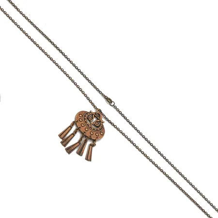 Kaulakoru, Kalevala, Kuutar, ketjun pituus 62cm, riipuksen korkeus 50mm, pronssia