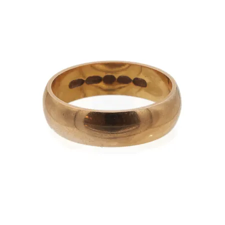 Sileä sormus, kaivarrettu, koko 17½, 750, Paino: 5,8 g