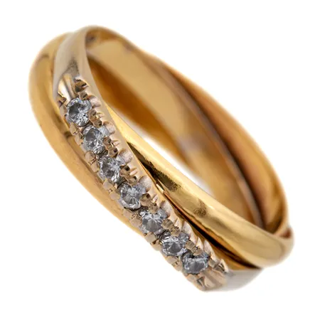 Timanttisormus 7xn.0.03ct, koko 18, Kultajousi Oy, 750, Paino: 5,8 g