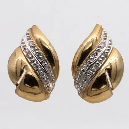 Timanttikorvakorut, 12xn.0.01ct, korkeus 17mm, 585,  Paino: 3,5 g