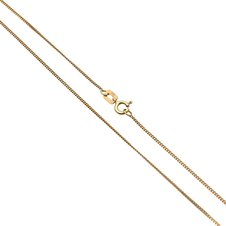 Panssari-kaulaketju, pituus 38cm, leveys 1mm, 585,  Paino: 1,3 g