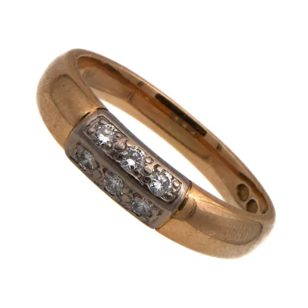 Timanttisormus, 6xn.0.02ct, koko 18, 750,  Paino: 4,2 g