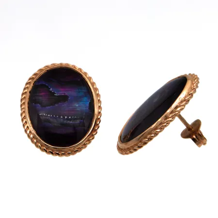 Kivikorvakorut, korkeus 20,5mm, 585br,  Paino: 3,9 g