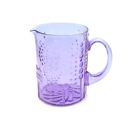 Kaadin Flora Nuutajärven Lasi, sininen, korkeus 15,5cm, Ø 10cm, pojassa pientä kulumaa, design Oiva Toikka.