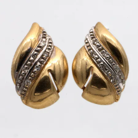 Timanttikorvakorut, 12xn.0.01ct, korkeus 17mm, 585,  Paino: 3,4 g