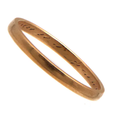 Sileä sormus, koko 17, kaiverrettu, 750,  Paino: 1,4 g