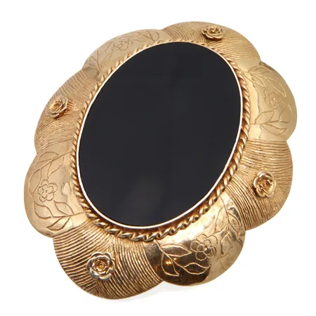 Kivirintakoru riipuslenkillä, korkeus 108mm, käytön jälkiä, 925br, Paino: 57,2 g