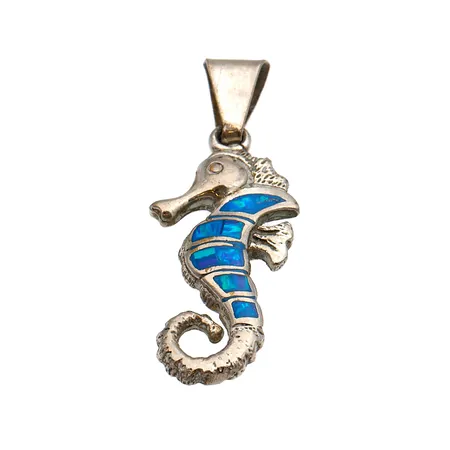 Merihevonen-riipus, korkeus ja leveys 45mm ja 18mm, 925br,  Paino: 5,2 g