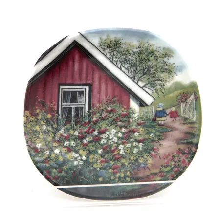 Seinälautanen, Arabia, Kotiseudun kevät, Anita Rantanen-Siewers, Ø 120mm