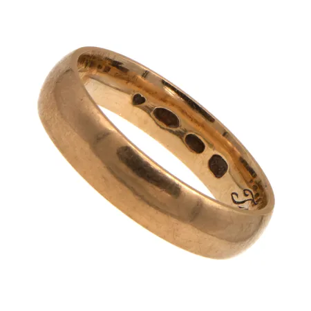 Sileä sormus, koko 17, kaiverrettu, 585, Paino: 4 g