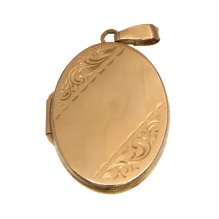 Medaljonki, korkeus 35mm, edessä pieni painauma, 585, Paino: 3,7 g