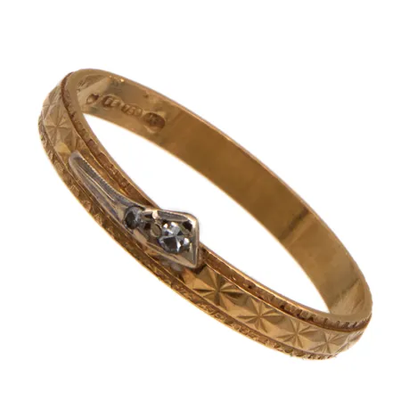 Timanttisormus, 1xn.0.01ct, koko 19, 750, Paino: 2 g