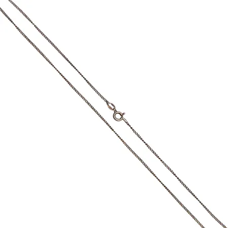 Panssarikaulaketju, pituus 46cm, ketjussa vääntymiä, 925,  Paino: 2,2 g