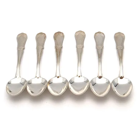 Kuusi kahvilusikkaa, pituus 105mm, kaiverrettu, 830,  Paino: 80,4 g