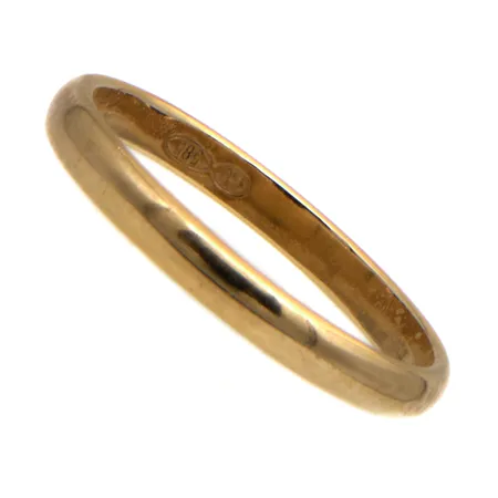 Sileä sormus, koko 14, 585,  Paino: 1 g