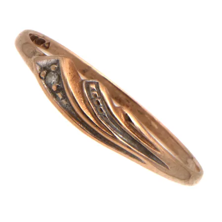 Timanttisormus, 1xn. 0.005ct, koko 18¼, 585,  Paino: 0,9 g