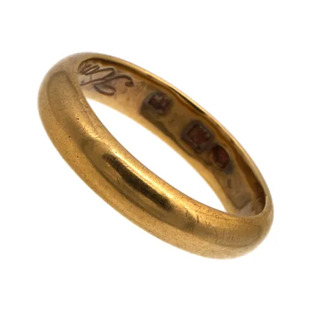 Sileä sormus, koko 16¼, 750,  Paino: 4,5 g