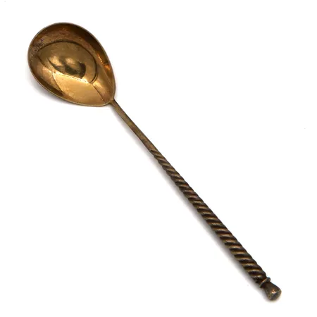 Sokerilusikka, pituus 125mm, Venäjä, hieman vääntynyt, 875,  Paino: 15,2 g