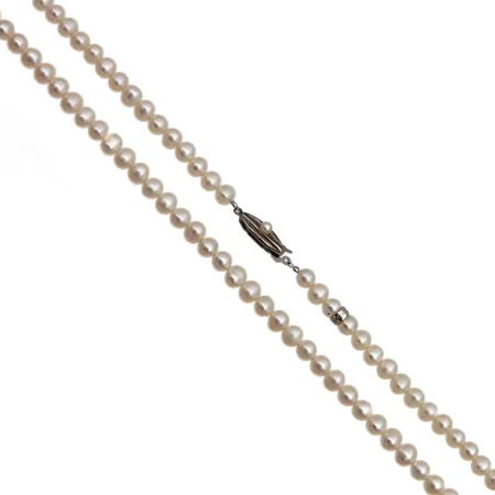 Helmikaulanauha, Pirami, helmen Ø 5mm, pituus 45cm, lukko hopeaa, 925br,  Paino: 18,8 g