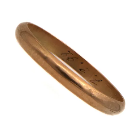 Sileä sormus, koko 21, kaiverrettu, 585,  Paino: 2,3 g