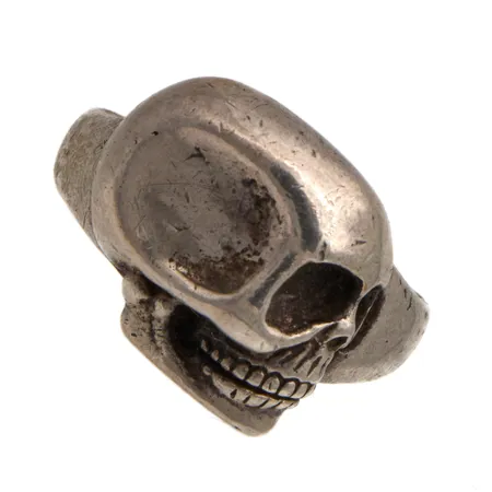 Pääkallosormus, koko 22, rungossa hieman vääntymää, 925,  Paino: 14 g