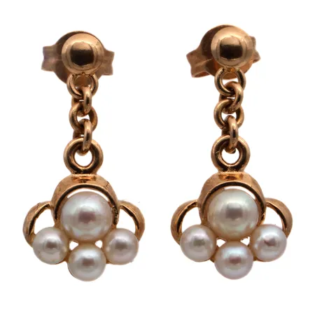 Helmikorvakorut, korkeus 20mm, 585br,  Paino: 2,3 g