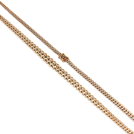 Bismarck-kaulaketju, pituus 68cm, leveys 5-9mm, 585,  Paino: 17 g