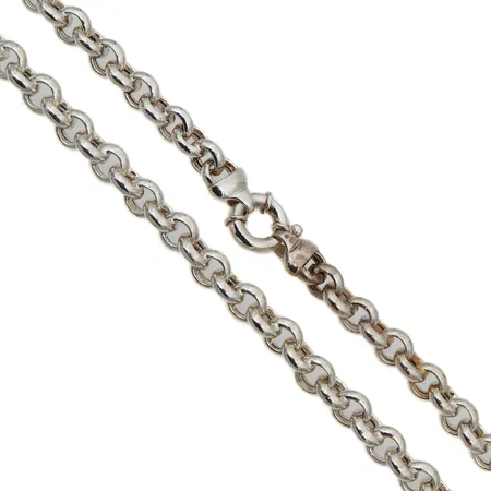 Papukaulaketju Kalevala, pituus 44,5cm, lenkin leveys 9mm, 925,   Paino: 51 g