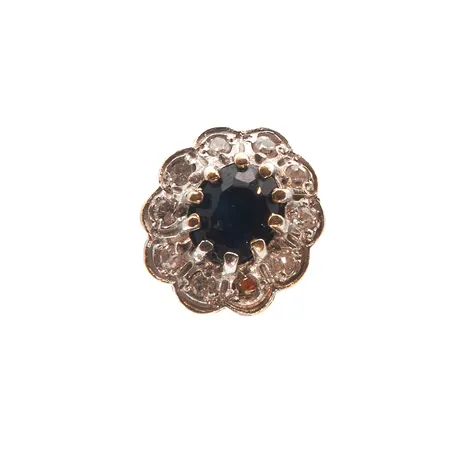 Pariton diana-korvakoru timanteilla 10xn.0.005ct, korkeus 9mm, 585br, Paino: 1 g