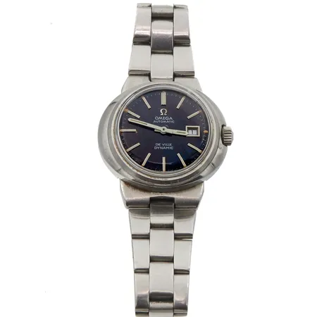 Teräsrannekello Omega, De Ville Dynamic, automaatti, rungon mitat 26x31mm, ref. "Tool 102", pleksilasissa hieman jälkiä, rannekkeen pituus 165mm,  Paino: 0 g