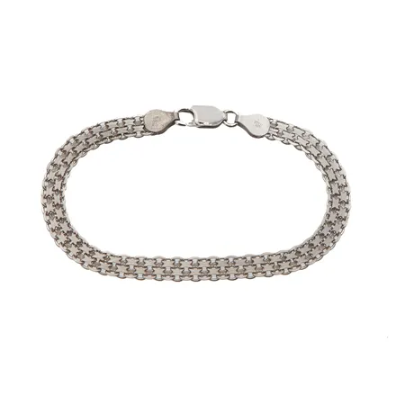 Ranneketju, pituus 190mm, leveys 6mm, 925, Paino: 6,8 g