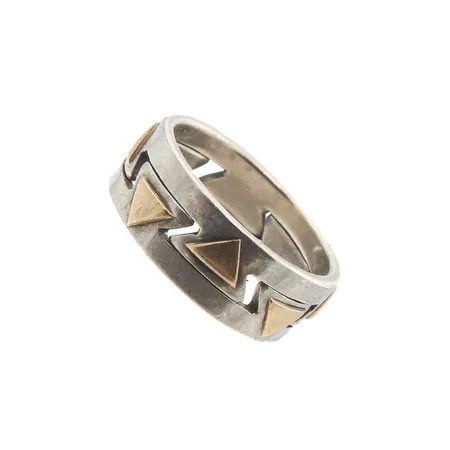 Kaksiosainen sormus, koko 17¼, metallia, Paino: 0 g