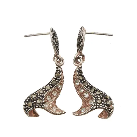 Kivikorvakorut, korkeus 33mm, ei taustoja, 925br, Paino: 5,6 g